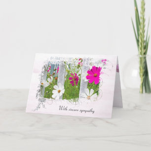 Cosmos Garden Sympathy Kort