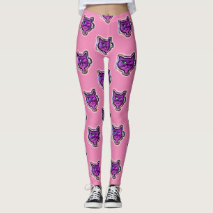 Cosmos Gnistra Winking Cat Tecknad Stil Leggings