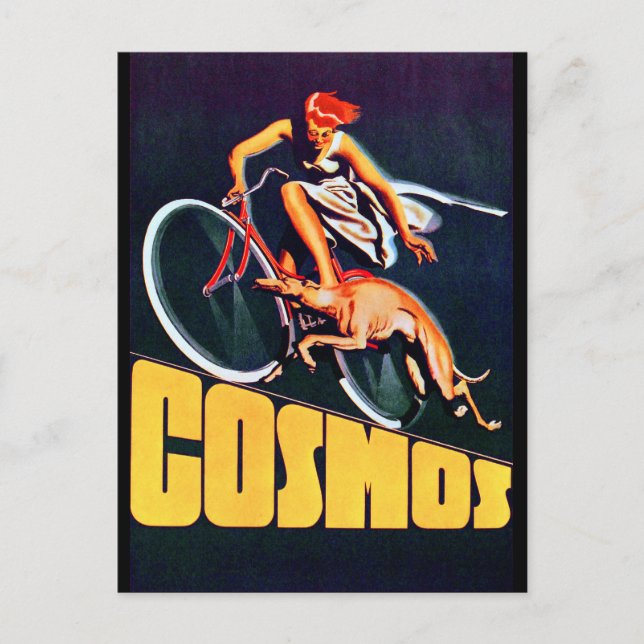 Cosmos Greyhound Bicycle Vykort (Framsida)