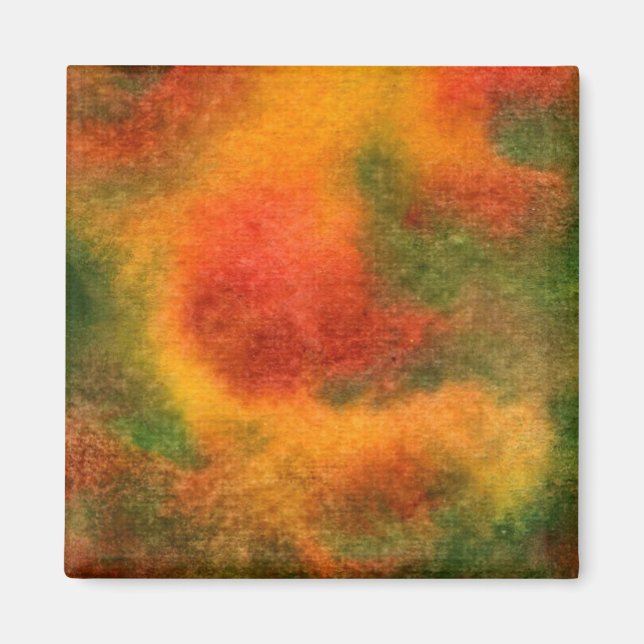"Cosmos Gult" Abstrakt Art Magnet (Framsidan)