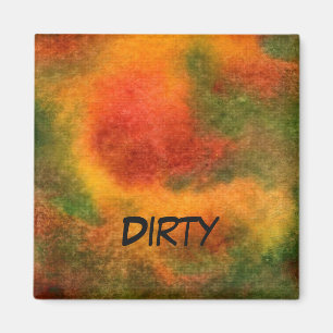 "Cosmos Gult" Abstrakt Dishwasher Status Magnet