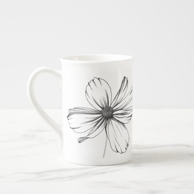 Cosmos i Bloom Mug Benporslin Mugg (Vänster)