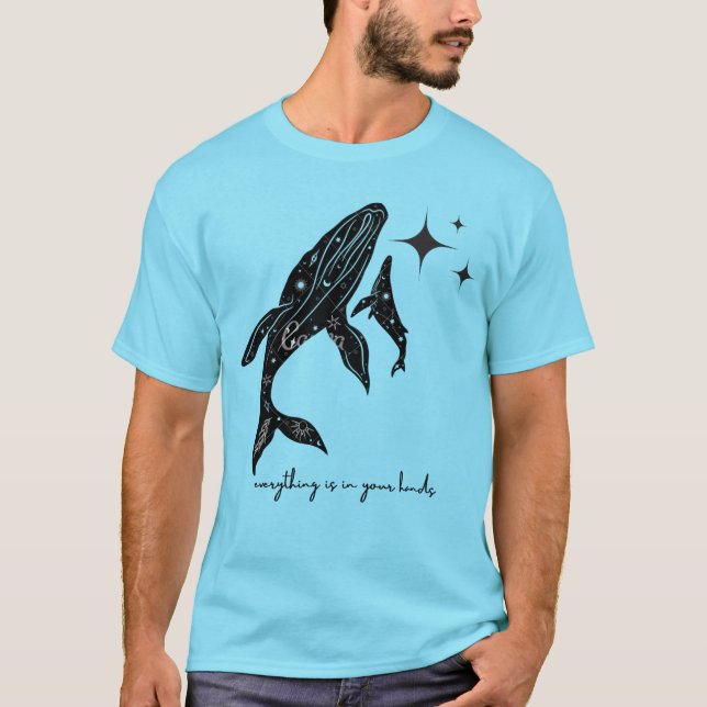 "Cosmos in Your Hands" T Shirt (Framsida)