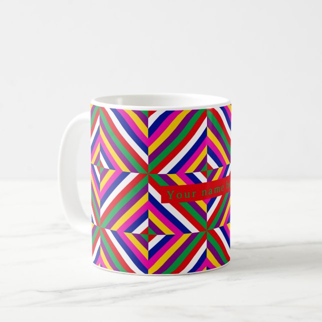 Cosmos-infinite Personalized Mug - Green/Red Kaffemugg (Framsida vänster)