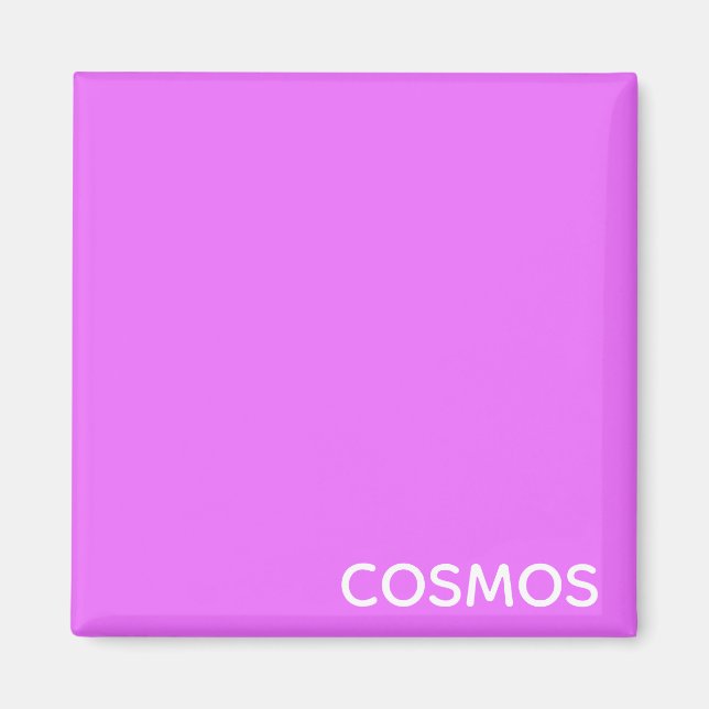 Cosmos lila färg namn magnet (Framsidan)