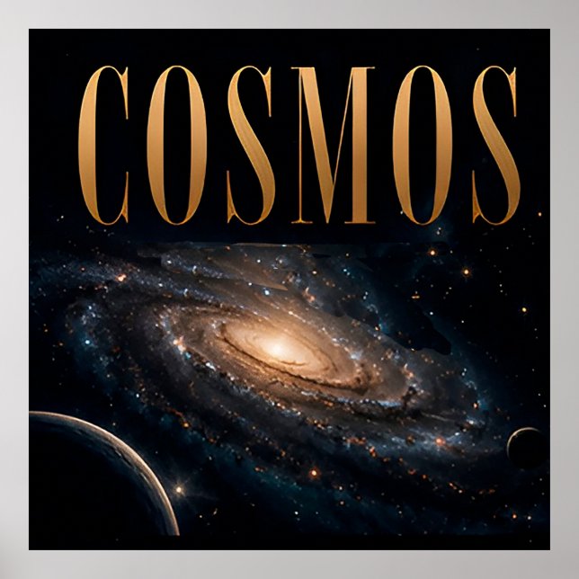 Cosmos Lyx Space Redaktionell Grafisk Poster (Framsidan)