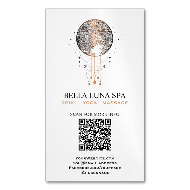 *~* Cosmos Måne Shaman Lunar Universe Magnetiska Visitkort (Framsida vertikal)