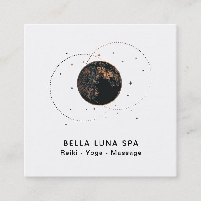 *~* Cosmos Måne Stars Universe Lunar Shaman Fyrkantigt Visitkort (Framsida)