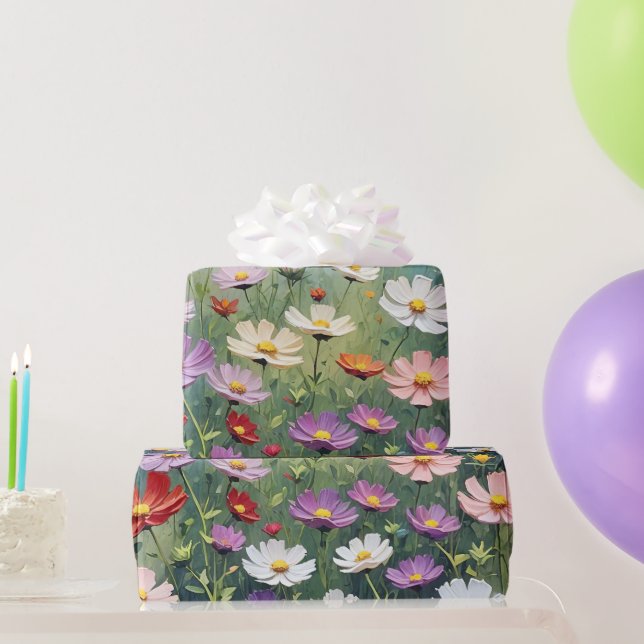 Cosmos Meadow Abstrakt Presentpapper (Festgåvor)