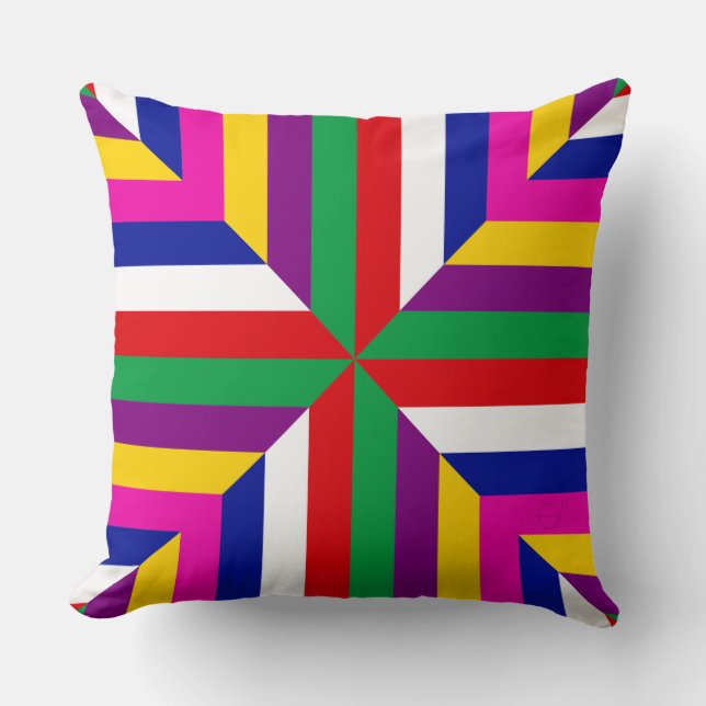 Cosmos-prototyp - Grön/Röd – Balanserad Kudde (Framsida)