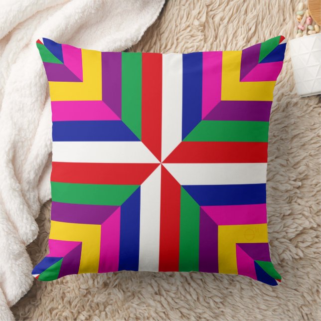 Cosmos-prototyp - Röd/Vit – Balanserad Kudde (Filt)