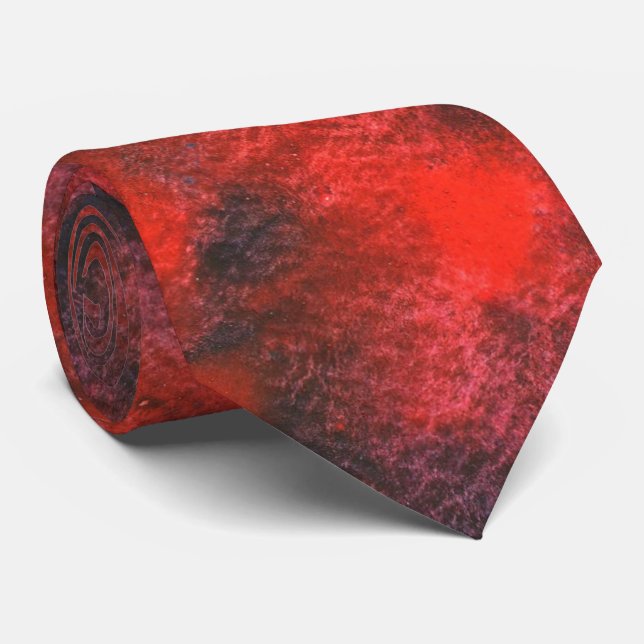 "Cosmos Red" Abstract Design Tie Slips (Rullad)