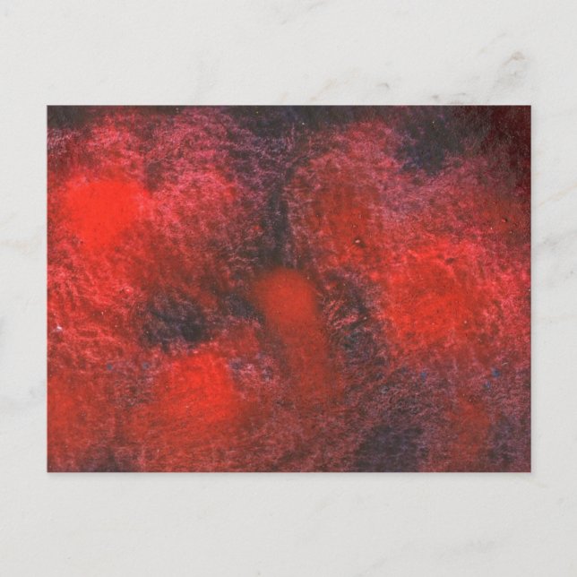 "Cosmos Red" - vykort för abstrakt design (Framsida)