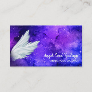 *~* Cosmos Stars Blue Galaxy Angel Vingar Universe Visitkort