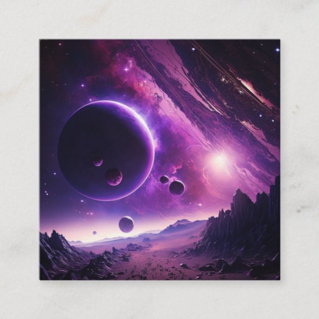 Cosmos Visitenkarte Fyrkantigt Visitkort (Framsida)