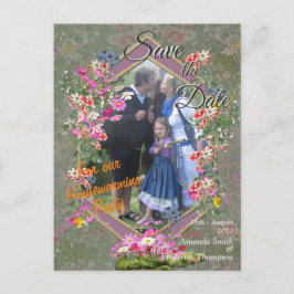 Cosmos Wilderness Vild-Flowers Meddelande Vykort