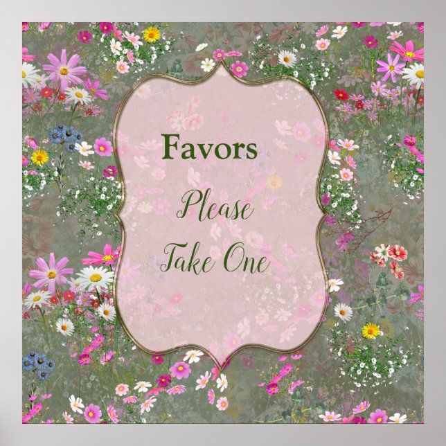 Cosmos Wilderness Vild-Flowers Poster (Framsidan)