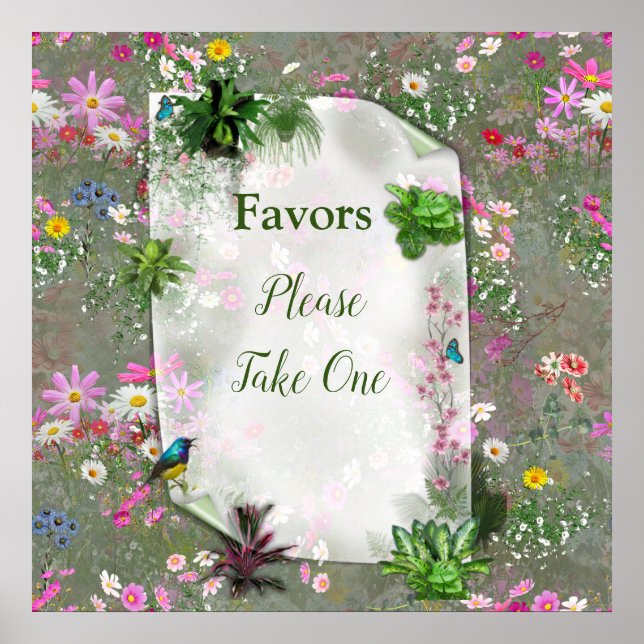 Cosmos Wilderness Vild-Flowers Poster (Framsidan)