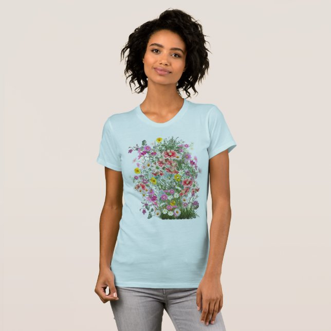 Cosmos Wilderness Vild-Flowers T Shirt (Hel framsida)