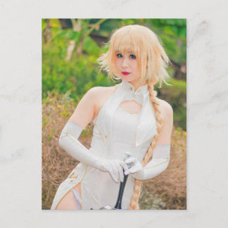 Cosplay Anime Söt Asian Beauty Photo Postcard Vykort