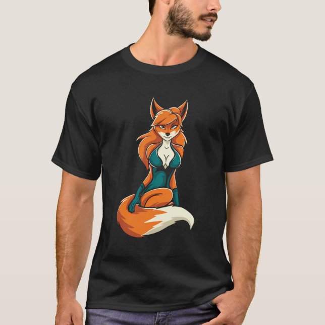 Cosplay Coola Hårig Fursona - Hårig Fandom T Shirt (Framsida)