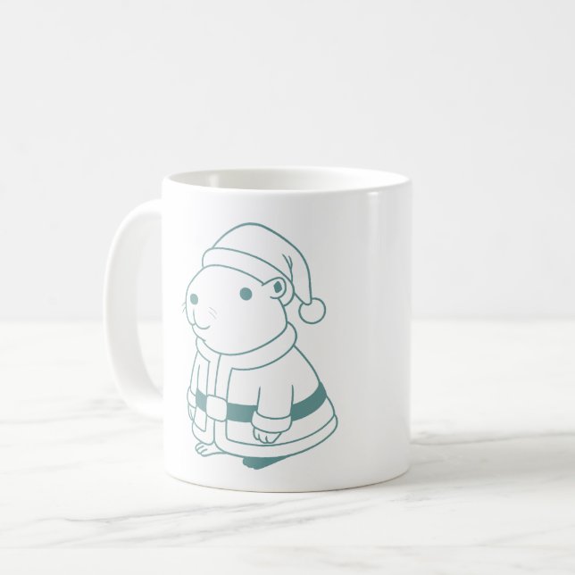 cosplay jultomte kapybara kaffemugg (Framsida vänster)