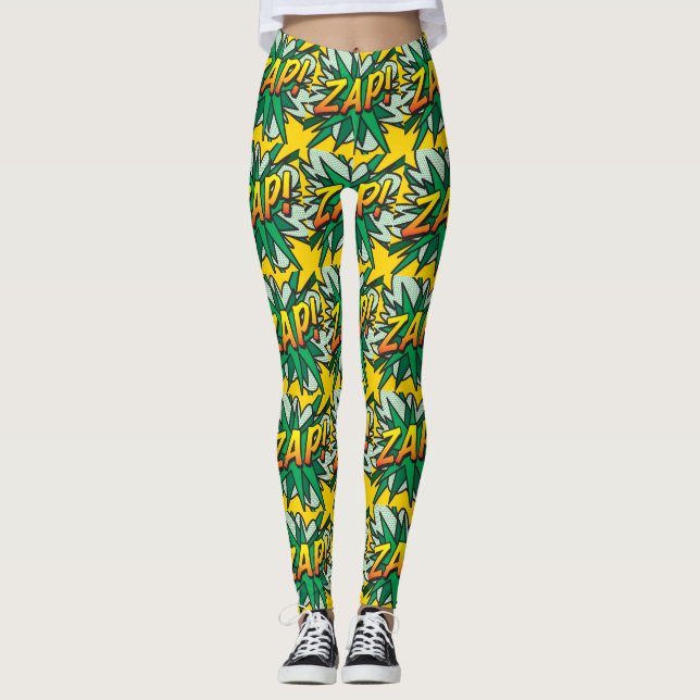 Cosplay Serietidning Popkonst ZAP Leggings (Framsida)