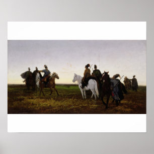 Cossacks på hästryggen, 1874 (olja på kanfas) poster