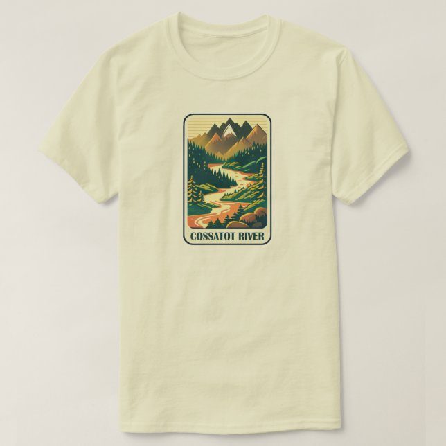 Cossatot River Arkansas Färg T Shirt (Design framsida)