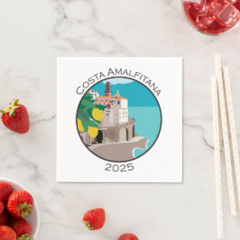 Costa Amalfitana Cocktail Napkin Logotyp B Pappersservett