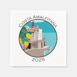 Costa Amalfitana Cocktail Napkin Logotyp B Pappersservett