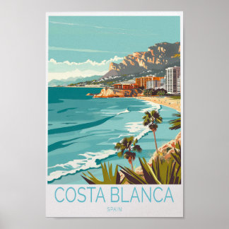 Costa Blanca Spanien Travel Poster, Spanien Costa  Poster