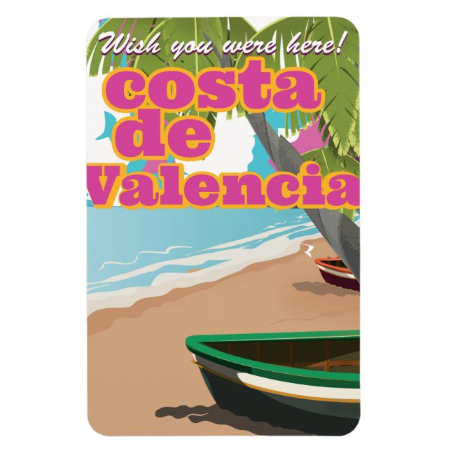 Costa Blanca vintage reseaffisch Magnet (Vertikal)