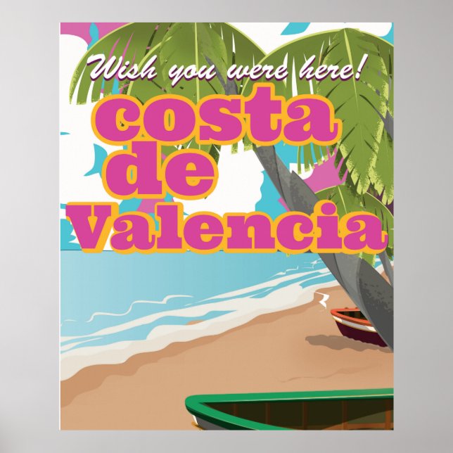 Costa Blanca vintage resor poster (Framsidan)
