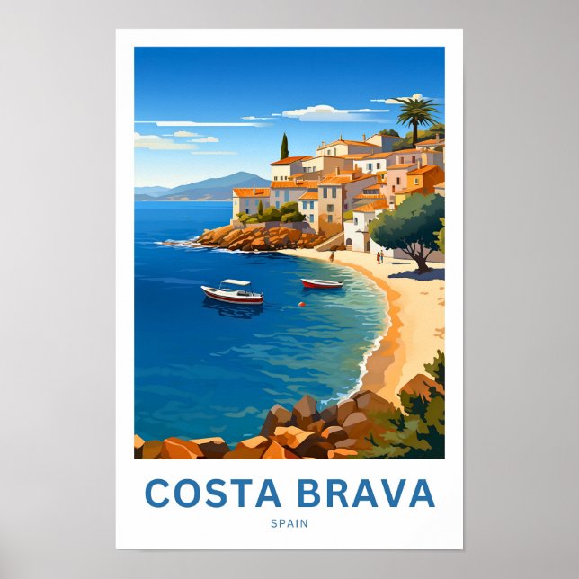 Costa Brava Spanien Travel Skriv ut Poster (Framsidan)