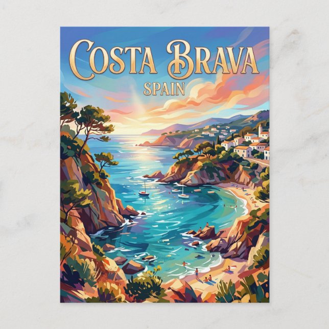 Costa Brava Spanien Vykort (Framsida)