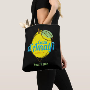 Costa d'Amalfi Lemon Italien Vintage Amalfi Kusten Tygkasse