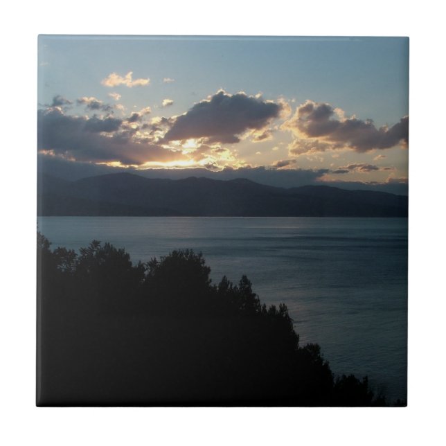 Costa del Cilento Sunrise anpassningsbar tile Kakelplatta (Framsidan)