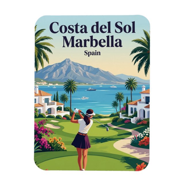Costa del Sol Marbella Spanien Magnet (Vertikal)
