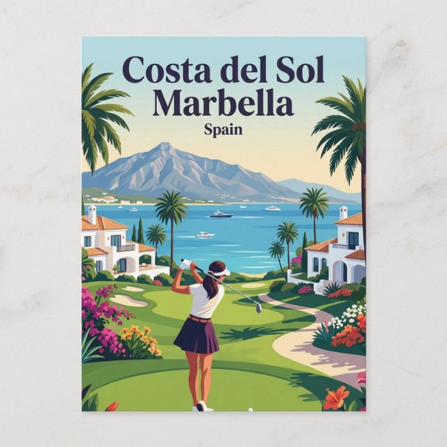 Costa del Sol Marbella Spanien Vykort (Framsida)