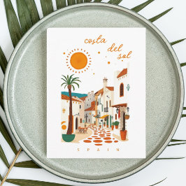 Costa del sol spanien semester medelhavet vykort