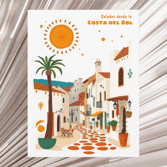 Costa del Sol Spanien semester medelhavet Vykort (Skapare uppladdad)