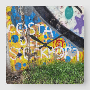 Costa Del Stockport Fyrkantig Klocka