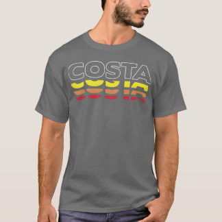 Costa Förnamn Rolig Vintage Solnedgång Costa vän T Shirt