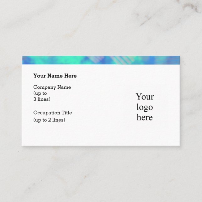 Costa Maya Blues Logotyp Std. Personlig Visitkort (Framsida)