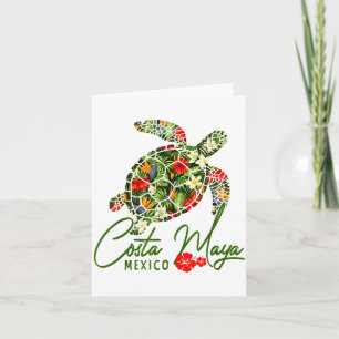 Costa Maya Mexiko Havssköldpadda Trocal Hibiskus S Kort