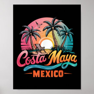 Costa Maya Mexiko Tropical Sunset Beach Souvenir V Poster