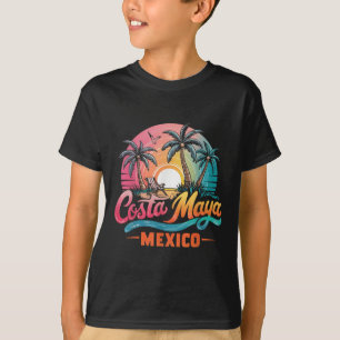 Costa Maya Mexiko Tropical Sunset Beach Souvenir V T Shirt