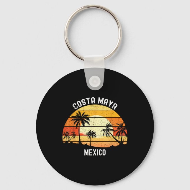 Costa Maya Mexiko Vacation Souvenir Sunset Beach Nyckelring (Framsida)