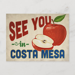 Costa Mesa California Apple - Vintage resor Vykort